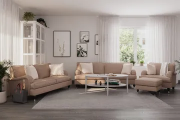 Howard Classic 3-sits Tygsoffa - Mörkbeige - Möbler - Soffa - Howardsoffor
