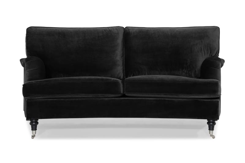 Howard Classic Sammetssoffa 2-sits Svängd - Svart - Howardsoffor - Sammetssoffa - 2 sits soffa