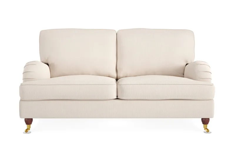 Howard Lyx 2-sits Manchestersoffa, Beige