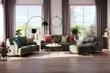 Howard Lyx 2-sits Manchestersoffa - Mörkgrön - Möbler - Soffa - Howardsoffor
