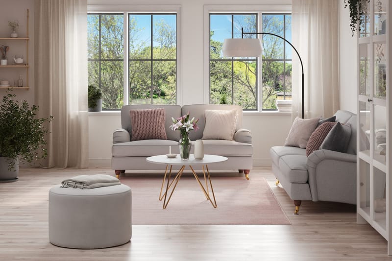 Howard Lyx 2-sits Tygsoffa - Ljusgrå - Möbler - Soffa - Howardsoffor