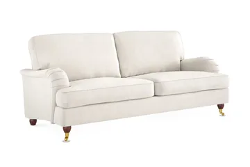 Howard Lyx 3-sits Sammetssoffa - Krämvit - Möbler - Soffa - Howardsoffor