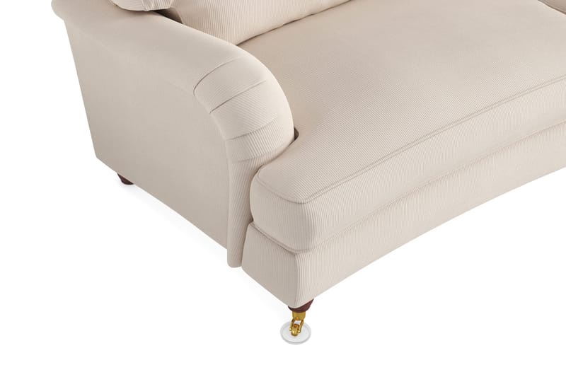 Howard Lyx 3-sits Svängd Manchestersoffa - Beige - Möbler - Soffa - Howardsoffor