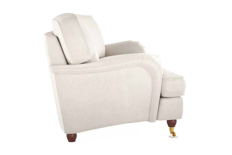Howard Lyx 3-sits Svängd Sammetssoffa - Krämvit - Möbler - Soffa - Howardsoffor