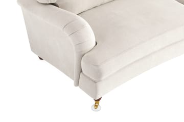 Howard Lyx 3-sits Svängd Sammetssoffa - Krämvit - Möbler - Soffa - Howardsoffor
