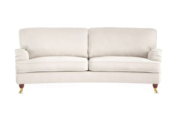 Howard Lyx 3-sits Svängd Sammetssoffa - Krämvit - Möbler - Soffa - Howardsoffor
