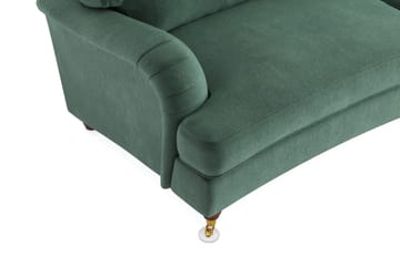 Howard Lyx 3-sits Svängd Sammetssoffa - Mörkgrön - Möbler - Soffa - Howardsoffor