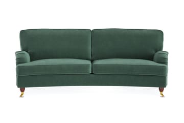 Howard Lyx 3-sits Svängd Sammetssoffa - Mörkgrön - Möbler - Soffa - Howardsoffor