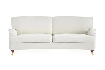 Howard Lyx 3-sits Svängd Soffa i Bouclé - Vit - Möbler - Soffa - Howardsoffor