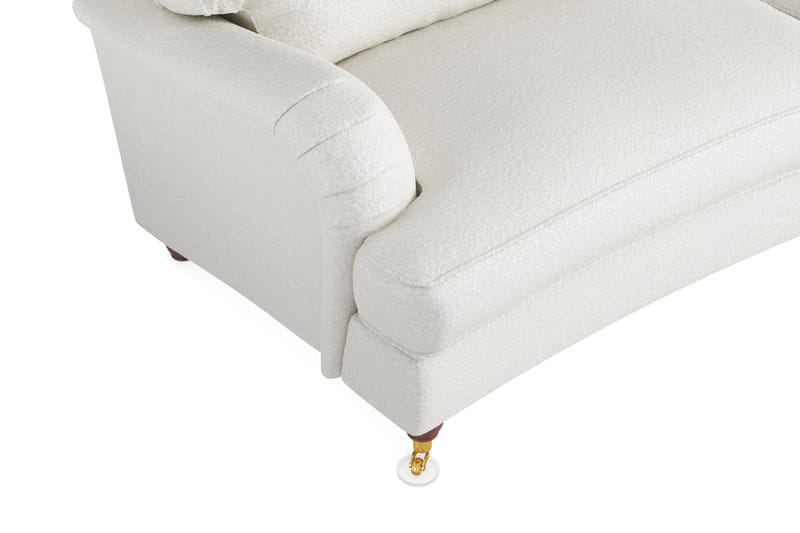 Howard Lyx 3-sits Svängd Soffa i Bouclé - Vit - Möbler - Soffa - Howardsoffor