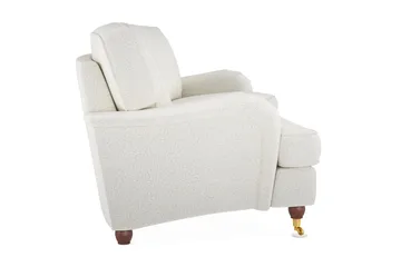 Howard Lyx 3-sits Svängd Soffa i Bouclé - Vit - Möbler - Soffa - Howardsoffor