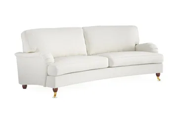 Howard Lyx 3-sits Svängd Soffa i Bouclé - Vit - Möbler - Soffa - Howardsoffor