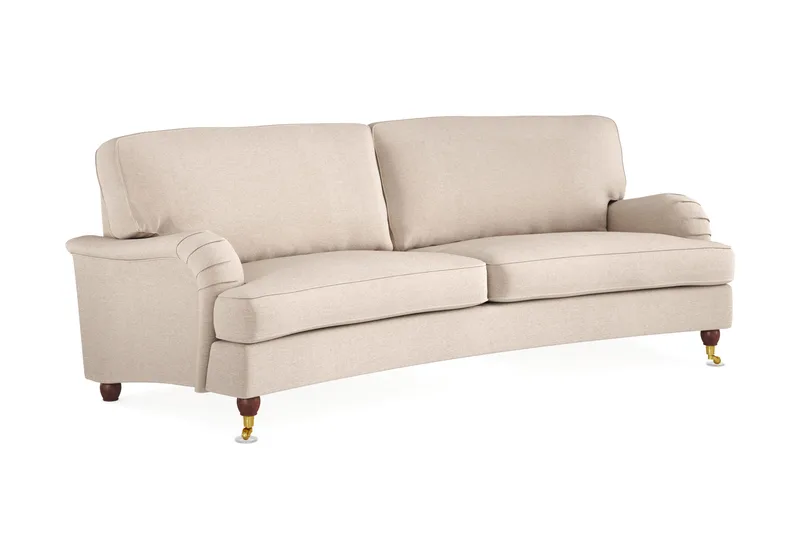 Howard Lyx 3-sits Svängd Tygsoffa - Beige - Möbler - Soffa - Howardsoffor