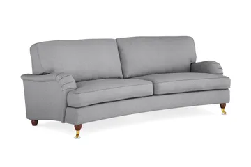 Howard Lyx 3-sits Svängd Tygsoffa - Ljusgrå - Möbler - Soffa - Howardsoffor