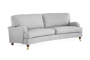 Howard Lyx 3-sits Svängd Tygsoffa - Ljusgrå - Möbler - Soffa - Howardsoffor