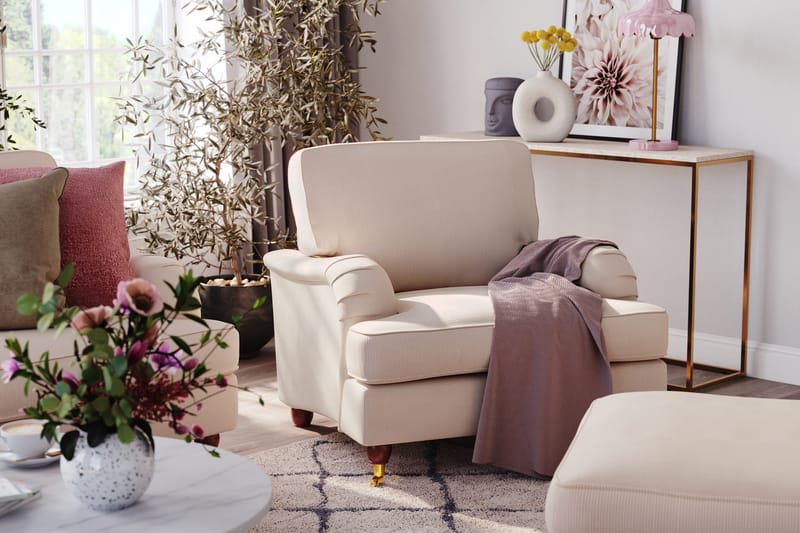 Howard Lyx 4-sits Manchestersoffa - Beige - Möbler - Soffa - Howardsoffor