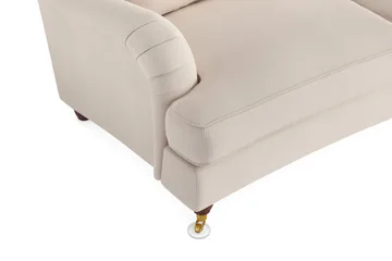 Howard Lyx 4-sits Svängd Manchestersoffa - Beige - Möbler - Soffa - Howardsoffor