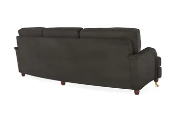 Howard Lyx 4-sits Svängd Manchestersoffa - Mörkgrå - Möbler - Soffa - Howardsoffor