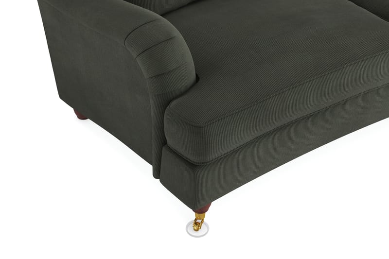 Howard Lyx 4-sits Svängd Manchestersoffa - Mörkgrön - Möbler - Soffa - Howardsoffor