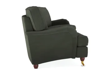 Howard Lyx 4-sits Svängd Manchestersoffa - Mörkgrön - Möbler - Soffa - Howardsoffor