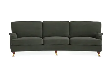 Howard Lyx 4-sits Svängd Manchestersoffa - Mörkgrön - Möbler - Soffa - Howardsoffor