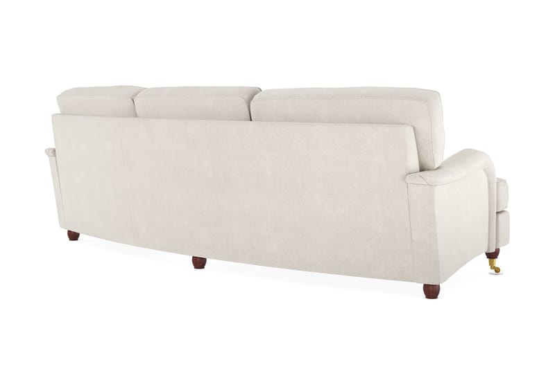 Howard Lyx 4-sits Svängd Sammetssoffa - Krämvit - Möbler - Soffa - Howardsoffor