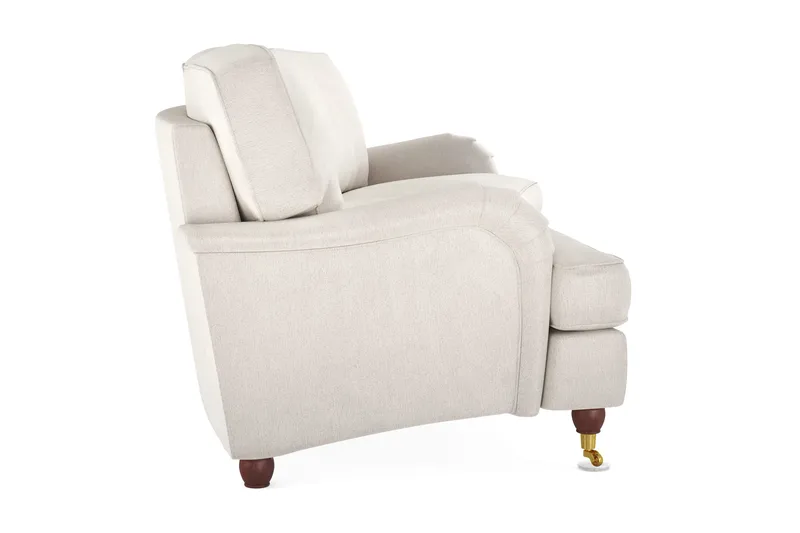 Howard Lyx 4-sits Svängd Sammetssoffa - Krämvit - Möbler - Soffa - Howardsoffor