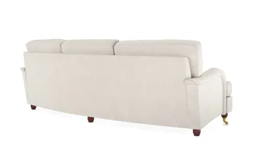 Howard Lyx 4-sits Svängd Sammetssoffa - Krämvit - Möbler - Soffa - Howardsoffor