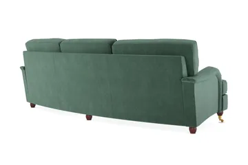 Howard Lyx 4-sits Svängd Sammetssoffa - Mörkgrön - Möbler - Soffa - Howardsoffor