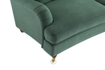Howard Lyx 4-sits Svängd Sammetssoffa - Mörkgrön - Möbler - Soffa - Howardsoffor