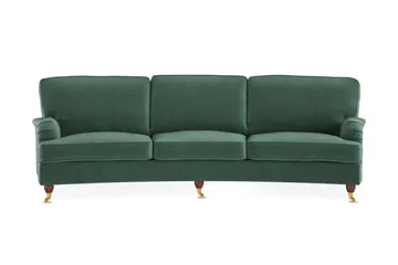 Howard Lyx 4-sits Svängd Sammetssoffa - Mörkgrön - Möbler - Soffa - Howardsoffor