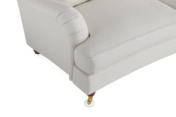 Howard Lyx 4-sits Svängd Soffa i Bouclé - Vit - Möbler - Soffa - Howardsoffor