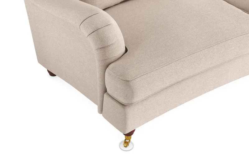 Howard Lyx 4-sits Svängd Tygsoffa - Beige - Möbler - Soffa - Howardsoffor