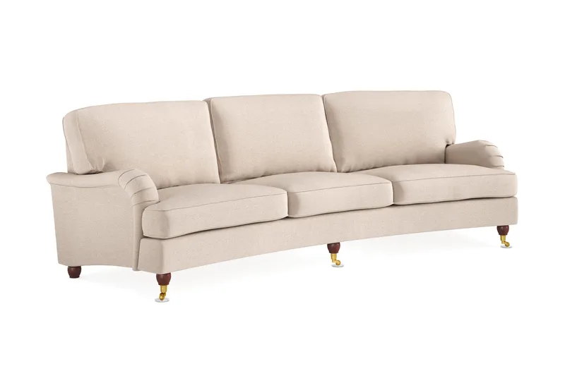 Howard Lyx 4-sits Svängd Tygsoffa - Beige - Möbler - Soffa - Howardsoffor
