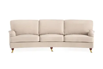 Howard Lyx 4-sits Svängd Tygsoffa - Beige - Möbler - Soffa - Howardsoffor