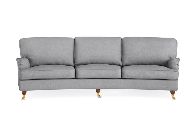 Howard Lyx 4-sits Svängd Tygsoffa - Ljusgrå - Möbler - Soffa - Howardsoffor