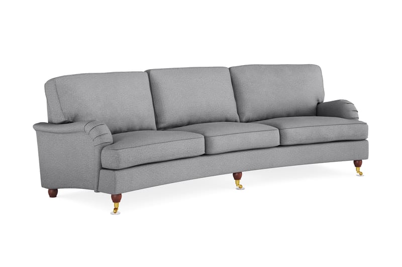 Howard Lyx 4-sits Svängd Tygsoffa - Ljusgrå - Möbler - Soffa - Howardsoffor