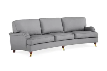 Howard Lyx 4-sits Svängd Tygsoffa - Ljusgrå - Möbler - Soffa - Howardsoffor