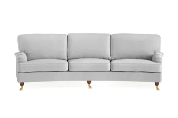 Howard Lyx 4-sits Svängd Tygsoffa - Ljusgrå - Möbler - Soffa - Howardsoffor