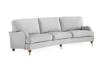 Howard Lyx 4-sits Svängd Tygsoffa - Ljusgrå - Möbler - Soffa - Howardsoffor