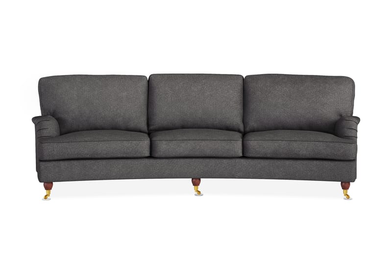 Howard Lyx 4-sits Svängd Tygsoffa - Mörkgrå - Möbler - Soffa - Howardsoffor