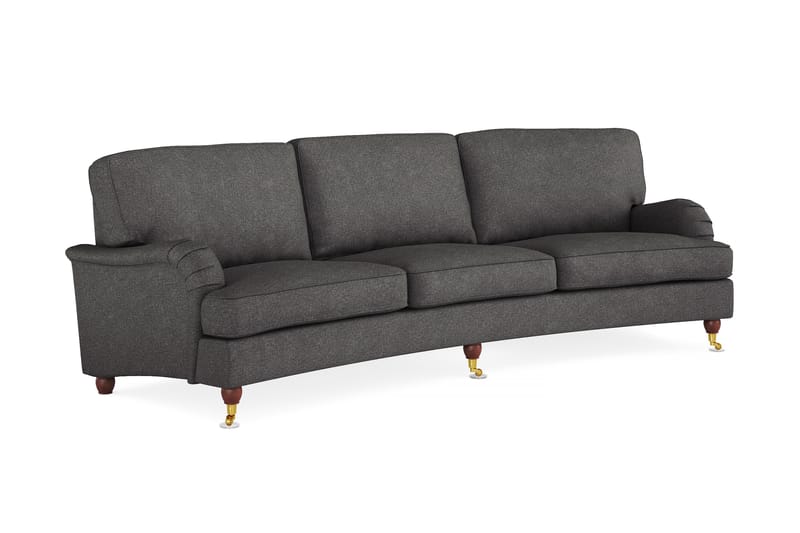 Howard Lyx 4-sits Svängd Tygsoffa - Mörkgrå - Möbler - Soffa - Howardsoffor