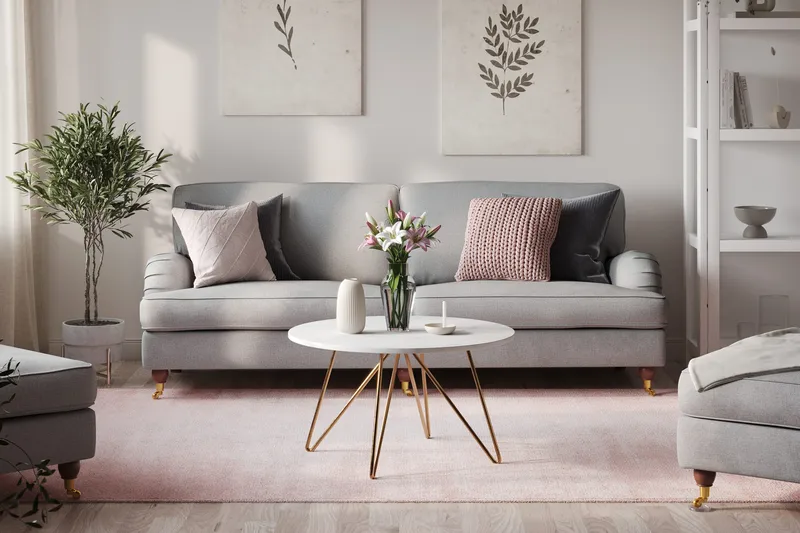 Howard Lyx 4-sits Tygsoffa - Ljusgrå - Möbler - Soffa - Howardsoffor