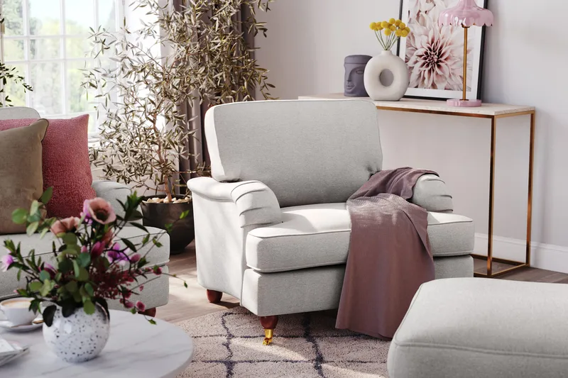 Howard Lyx 4-sits Tygsoffa - Ljusgrå - Möbler - Soffa - Howardsoffor