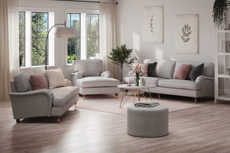 Howard Lyx 4-sits Tygsoffa - Ljusgrå - Möbler - Soffa - Howardsoffor