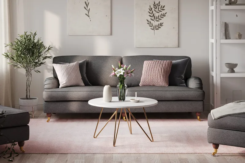 Howard Lyx 4-sits Tygsoffa - Mörkgrå - Möbler - Soffa - Howardsoffor