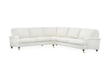 Howard Lyx 6-sits Högervänd L-formad Hörnsoffa i Bouclé - Vit - Möbler - Soffa - Howardsoffor