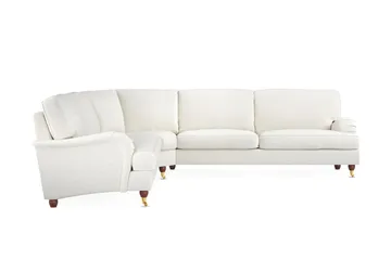 Howard Lyx 6-sits Högervänd L-formad Hörnsoffa i Bouclé - Vit - Möbler - Soffa - Howardsoffor