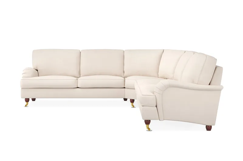 Howard Lyx 6-sits Högervänd L-formad Hörnsoffa i Manchester - Beige - Möbler - Soffa - Howardsoffor