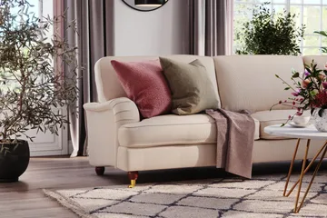 Howard Lyx 6-sits Högervänd L-formad Hörnsoffa i Manchester - Beige - Möbler - Soffa - Howardsoffor